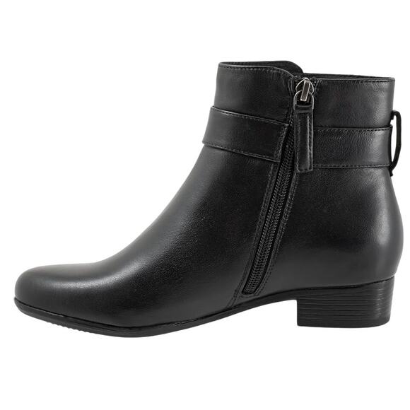 Trotters Womens Melody Ankle Booties US 10.5 NARROW Black Leather NIB - Picture 2 of 14